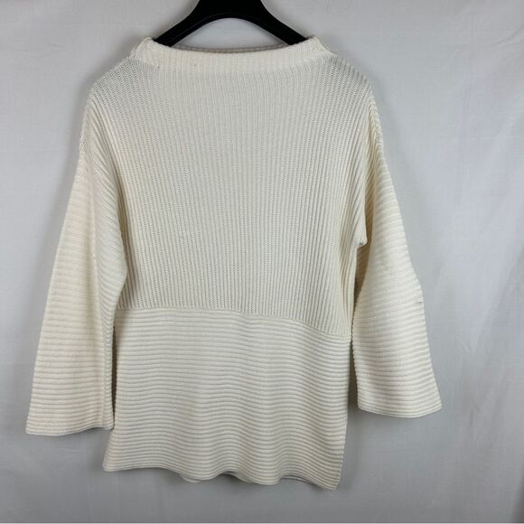 Vince Camuto white mixed knit long sweater size S - Picture 1 of 7